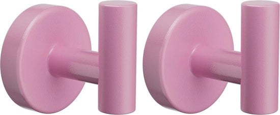 Hanger per asciugamano stile in set da 2 per bagno e cucina - colore rosa