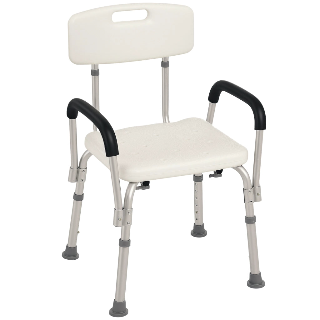 Sedia da Doccia per Anziani con Braccioli Regolabile ¨C Minimal ¨C Grigio