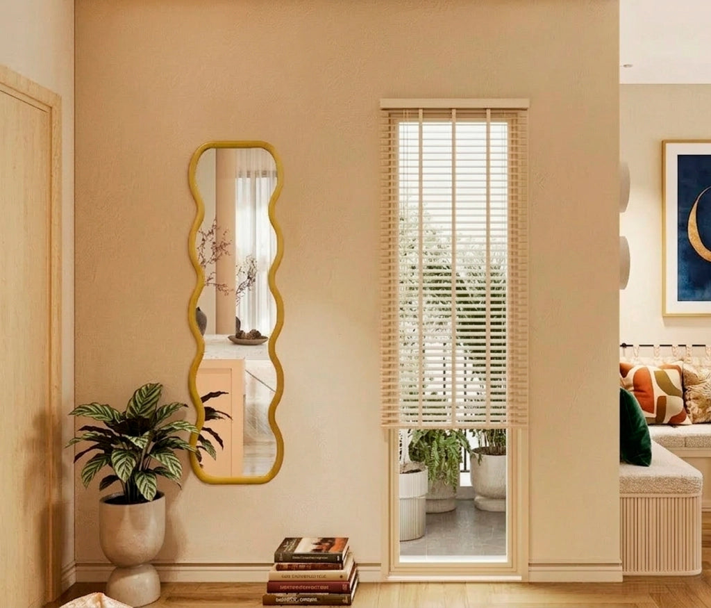 Specchio organico Hispanohogar pino naturale 150x40