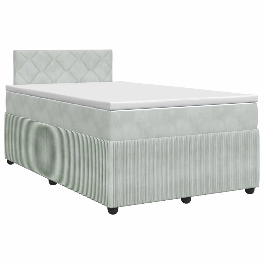 Letto box spring con materasso Grigio Chiaro 120 x 190 cm 3451643