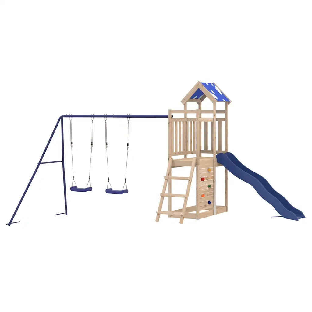 Set da Gioco da Esterno in Legno Massello di Pino