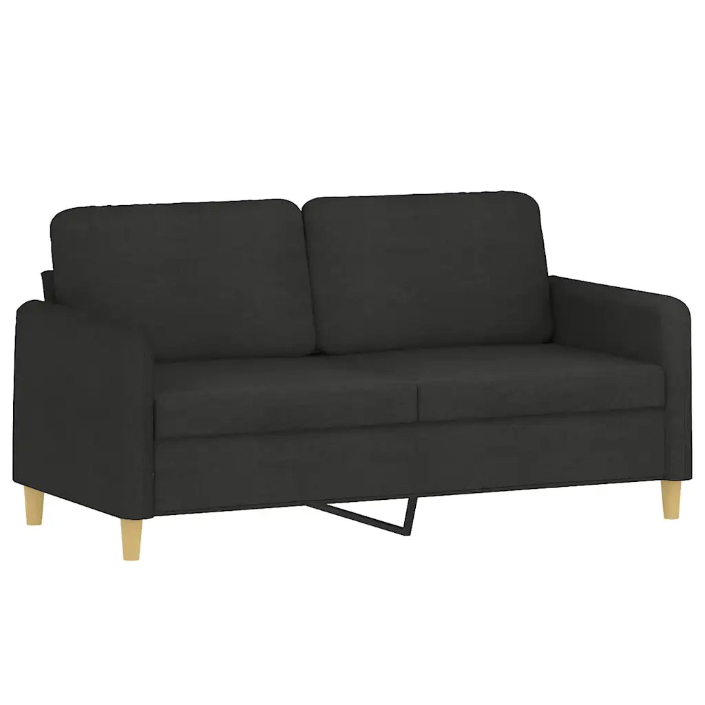 Divano a 2 Posti-Sofa 2 Posti Nero 120 cm in Tessuto 342041