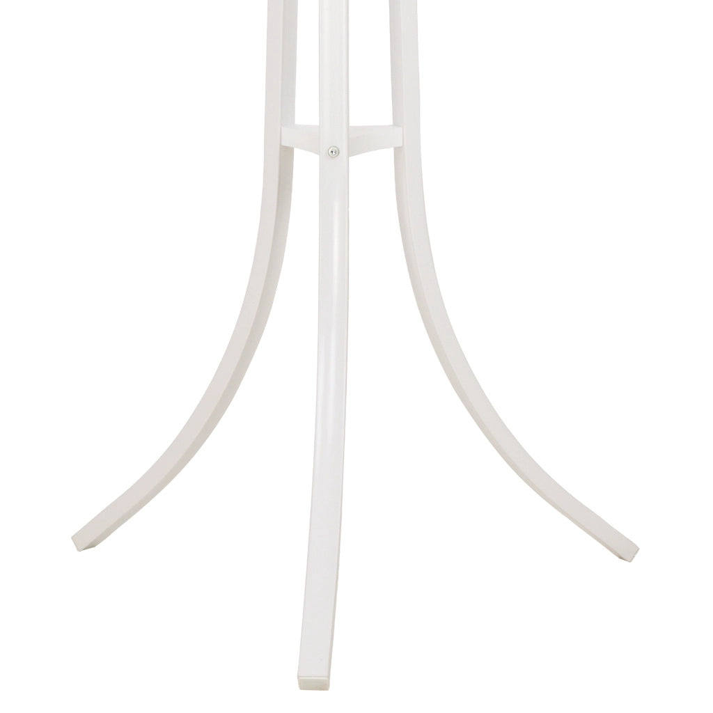 Perchero de metal blanco y 6 ganchos 177x63x51h cm