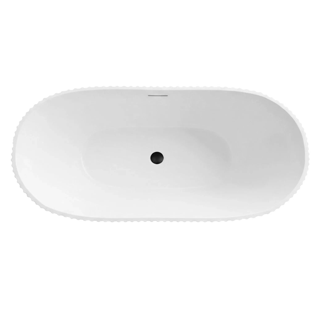 Vasca Da Bagno Freestanding In Acrilico Atena 170 Copritappo bianco
