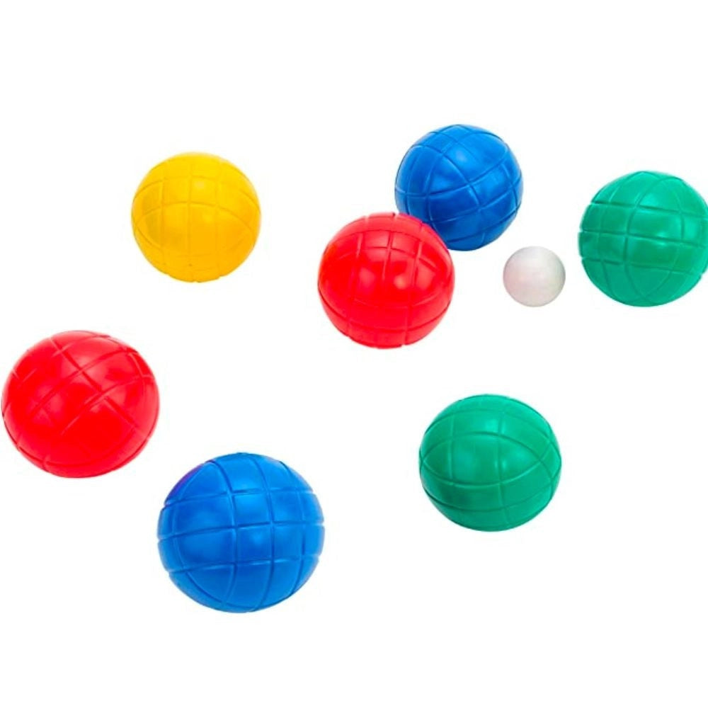 Trade Shop - Set Bocce Gioco Da Spiaggia Divertente 28x18.5cm 8 Bocce Colorate Più Pallina -