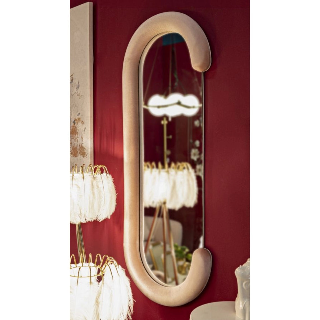 Specchio con Cornice Ecci 1, Rosa, MDF, 60x7x160 cm