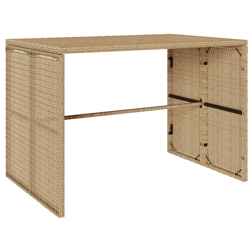 Set da Pranzo da Giardino 3 pz con Cuscini Beige in Polyrattan 4003905