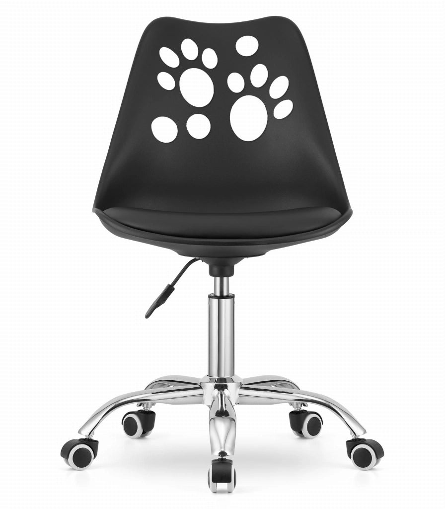 Sedia girevole ergonomica Valora PRINT nera per ufficio domestico