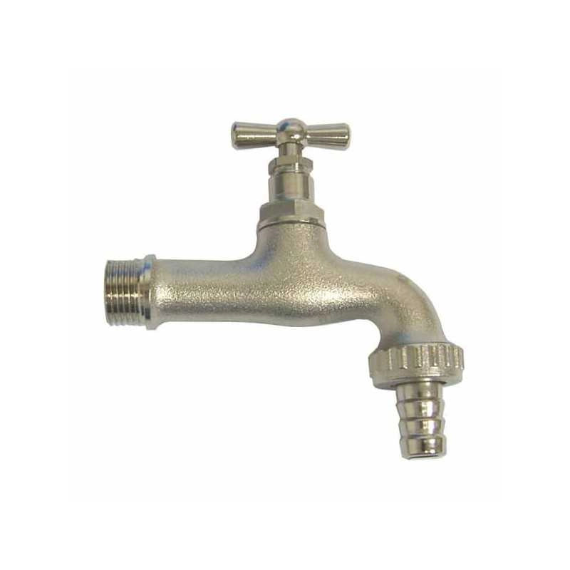 Rubinetto Ottone Nic Vite 3/4" Portagomma 1"