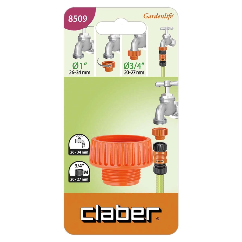 RIDUZIONE PRESA A RUBINETTO CLABER - 1F-3/4M SELF 8509- 12 pezzi