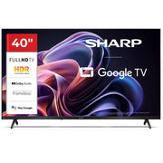 SHARP 40HF2265E - 40" GOOGLE TV LED HD -  FRAMELESS - COMP. TV SAT - AUDIO DOLBY DIGITAL+ / DTS HD - CHROMECAST - BLACK - IT