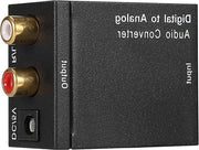 Converteitore DAC Audio Digitale-Analogico con Cavo RCA e Cavo Ottico.