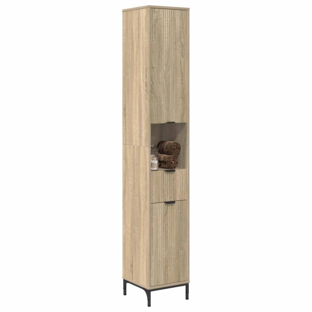 Mobile da Bagno con cassetto Rovere Sonoma 31,5 x 33 x 190 cm 883406