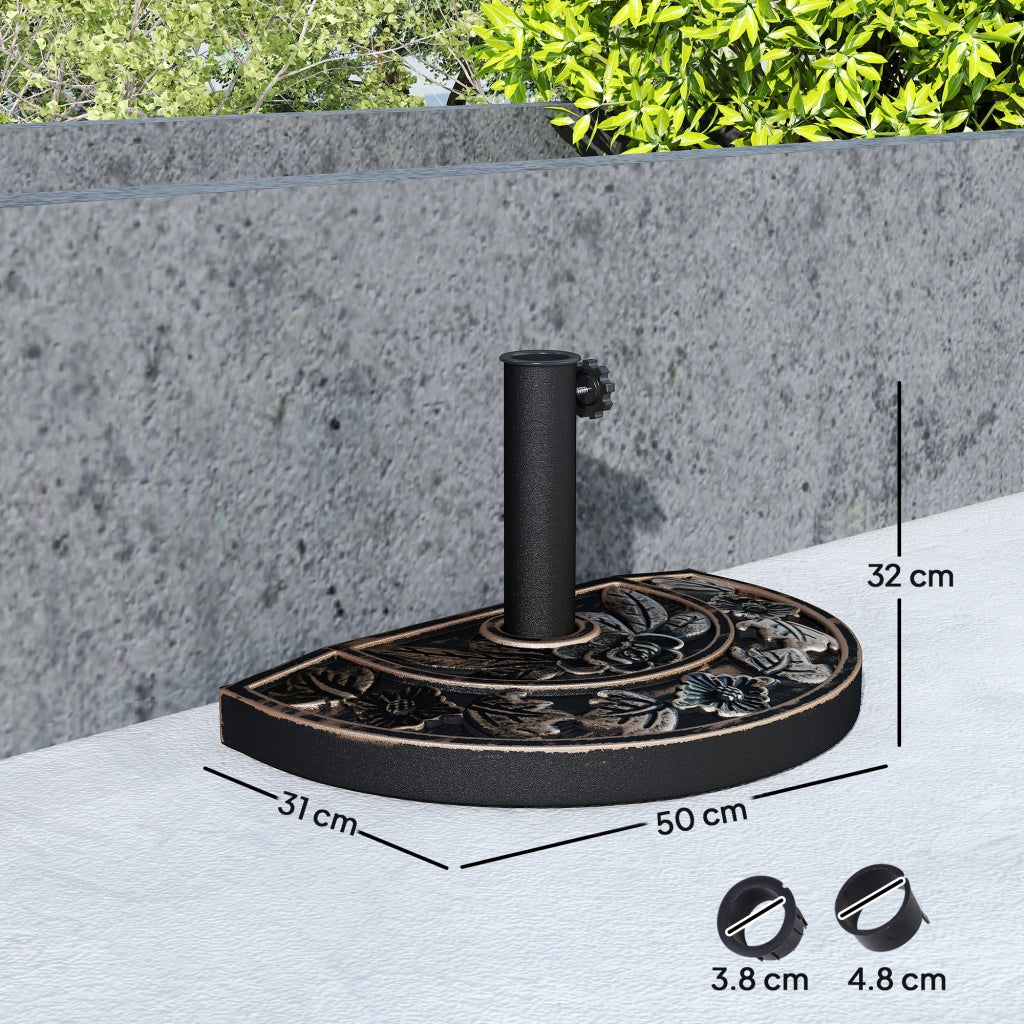 Base per Parasole in Resina ¨C Minimal ¨C Bronzo 50x31x32 cm