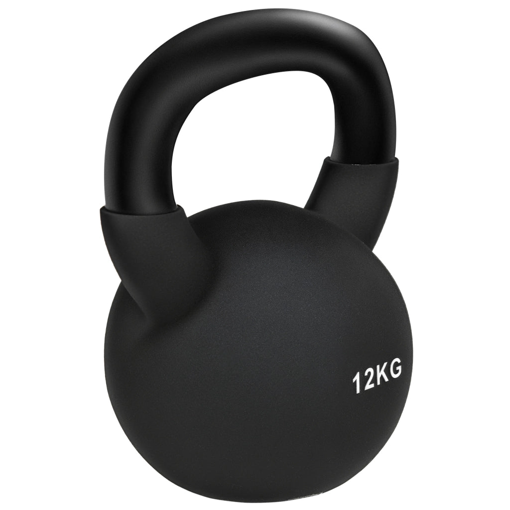 Kettlebell ¨C Xylo ¨C 12 kg, rivestimento in plastica, acciaio, nero, 20x13x22 cm