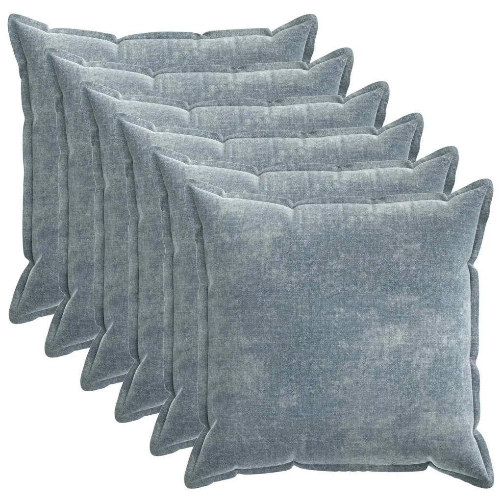 Federa 6 pz HOUTEN Azzurro 80 x 80 cm Tessuto Chenille 921682