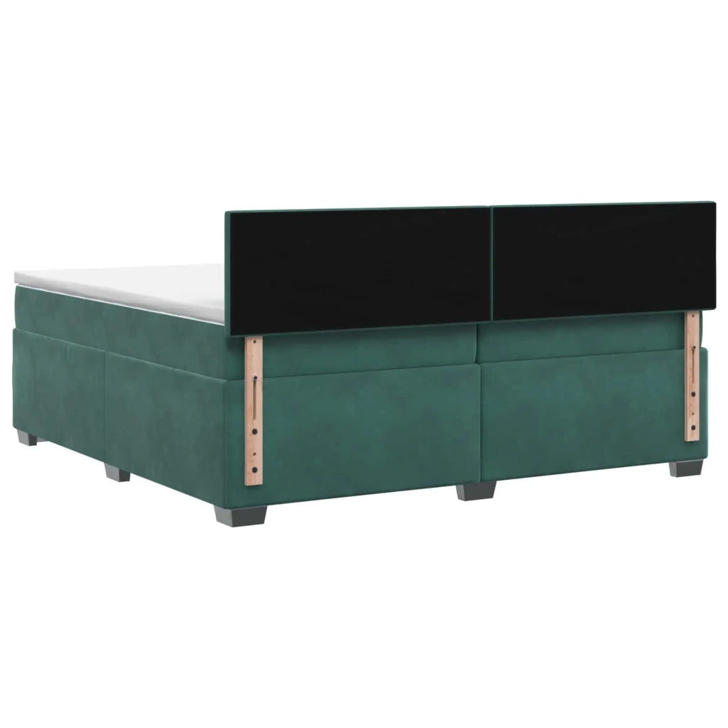 Letto box spring con materasso Verde Scuro 200 x 200 cm Velluto 3450785