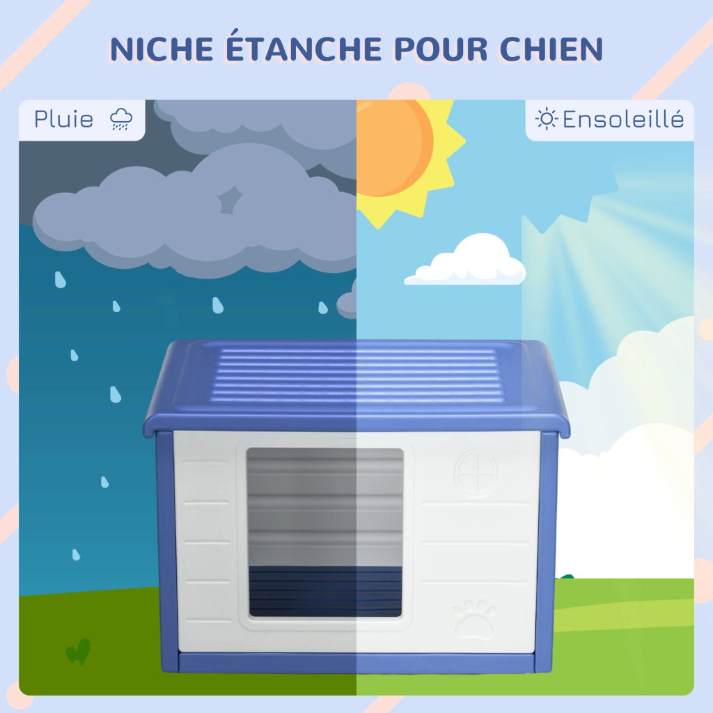Casetta per Cani ¨C Minimal ¨C Blu e Bianco