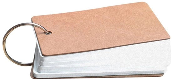 Carte di studio 6 pezzi - Formato in tasca - Carte di vocabolario - Carte bianche - Carte di appunti - Con anello - Carte da studio