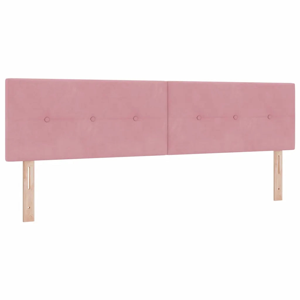 Letto a Sorgente LED con materasso Rosa 180 x 200 cm Velluto 3342673