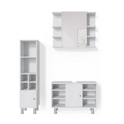 Vicco Set mobili bagno Bianco 3 pezzi, base 80 cm