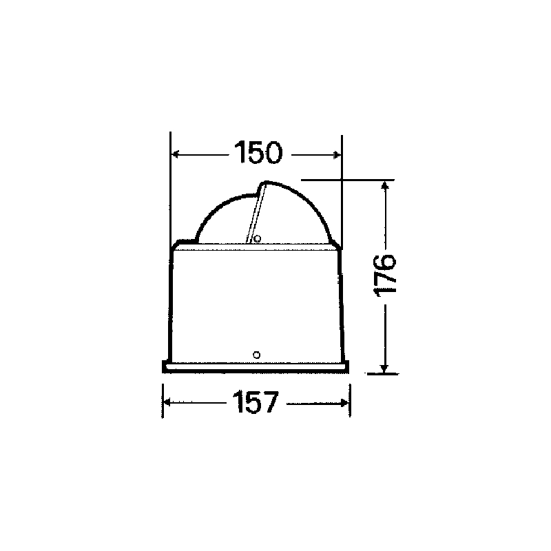 BUSSOLA BU2 BLACK COMPASS NORMAL GRADUATION 2°