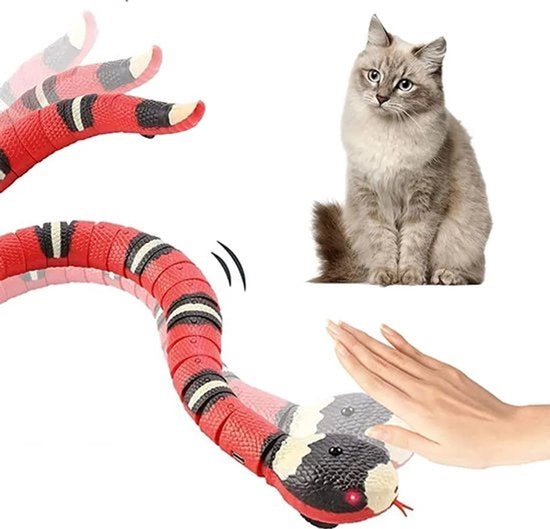 Serpente giocattolo per gatti, giocattolo per gatti serpente interattivo, sensore intelligente, con cavo USB