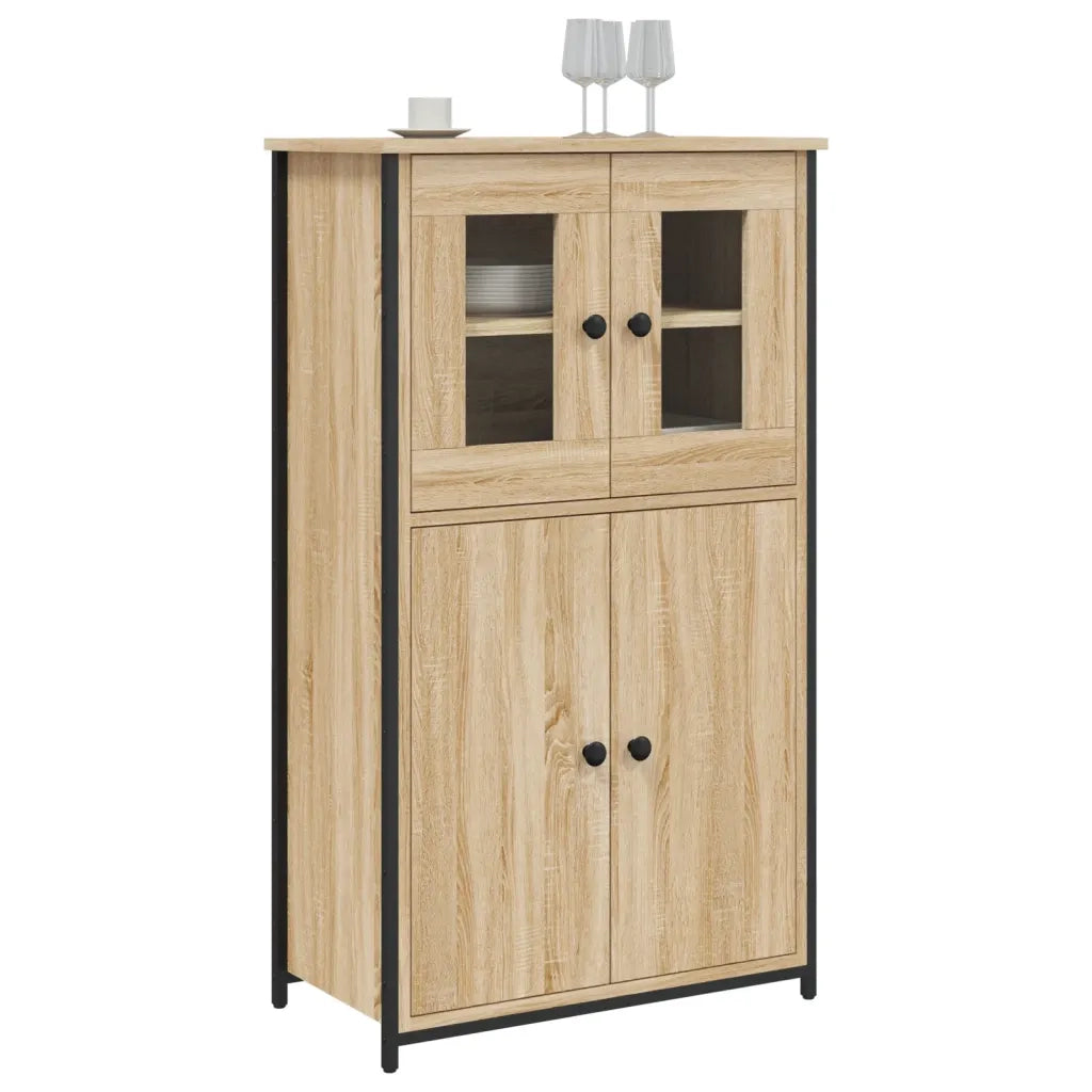 Credenza-Buffet-Armadio da cucina Rovere Sonoma 62x32x106,5 cm in Legno Multistrato