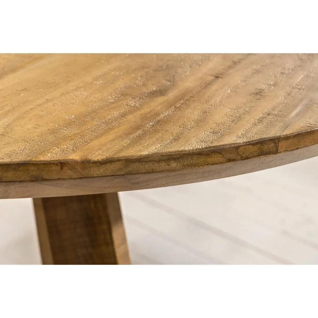 Tavolo da pranzo ELYA – Rotondo diametro 140 cm – Legno massiccio di mango – Stile rustico