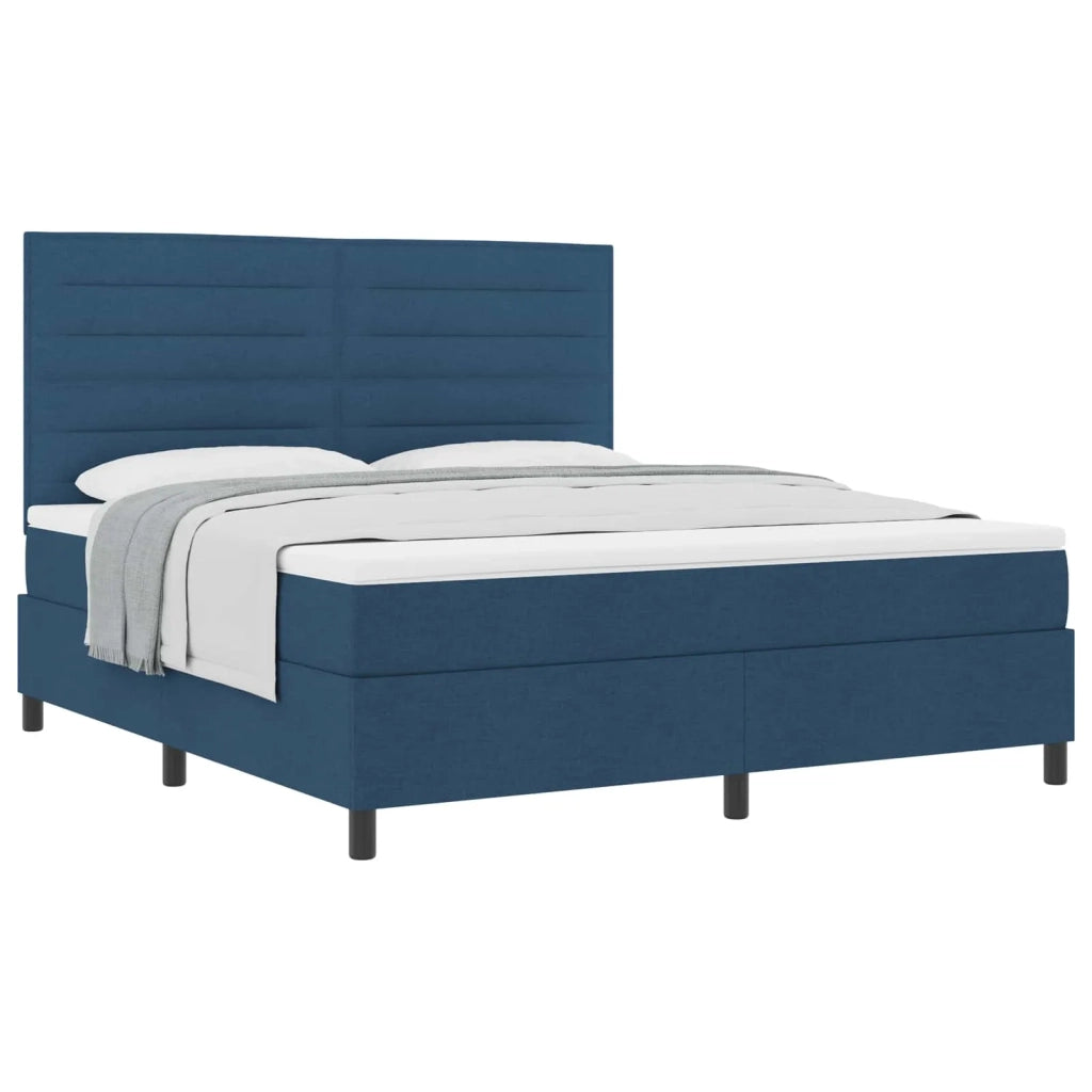 Letto a molle con materasso Blu 180 x 200 cm Tessuto 3339335