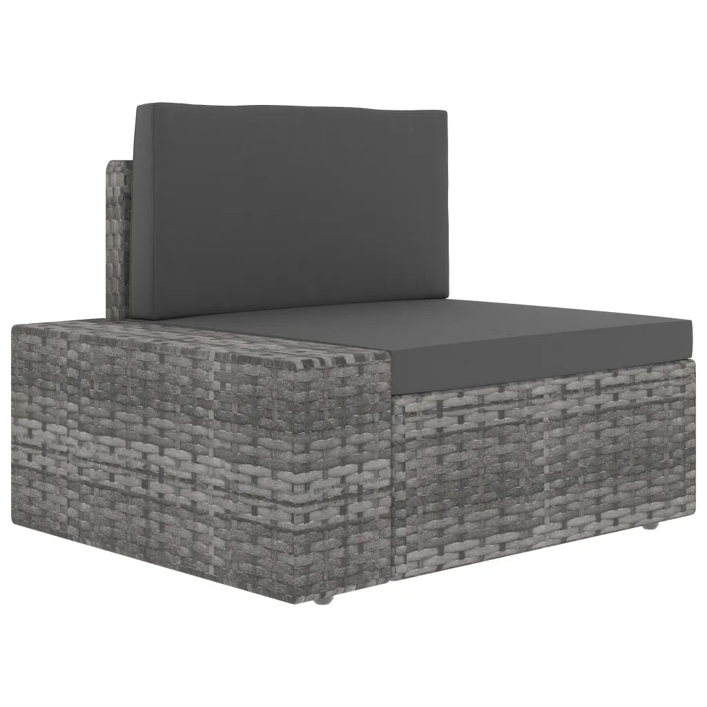 Set Divani da Giardino 10 pz in Polyrattan Grigio 3054610