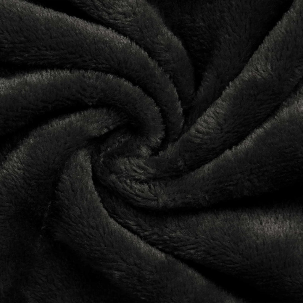 Accappatoio senza Cappuccio Nero l Flanella 42017293