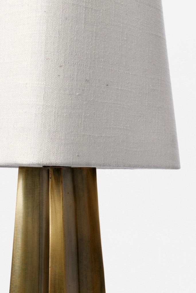 Lampada da Tavolo con Base in Metallo e Paralume in Cotone - SAKURA