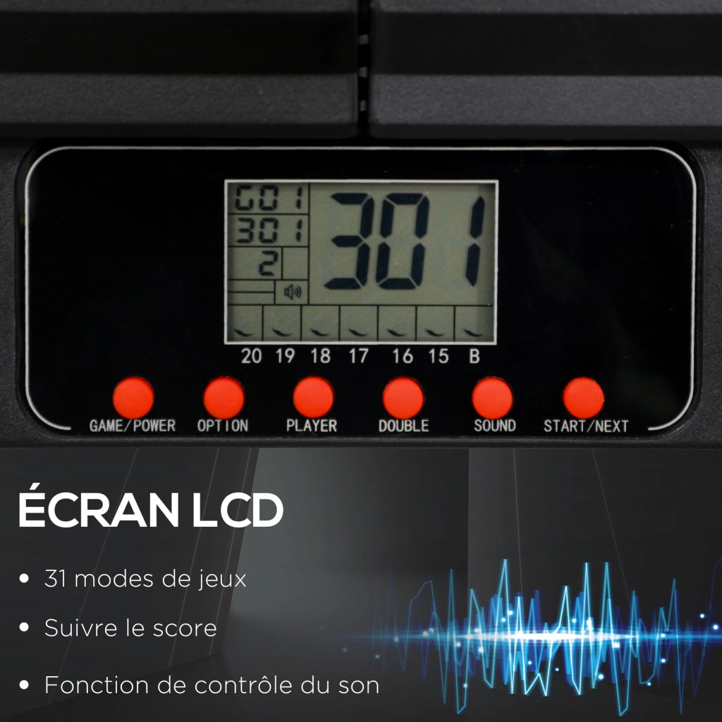 Bersaglio Freccette Elettronico ¨C Xylo ¨C 31 Giochi 8 Giocatori Display LCD Nero