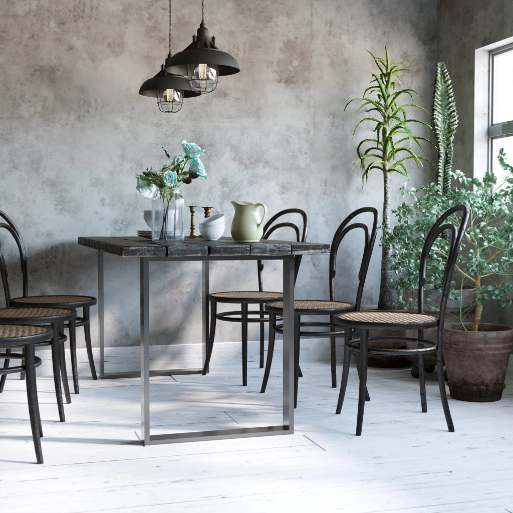 Gambe per tavolo rettangolari ¨C Xylo ¨C metallo nero 60x72 cm con viti