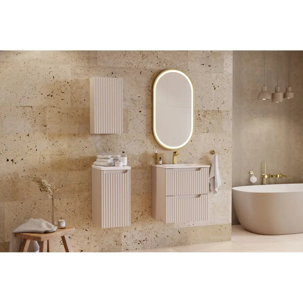 Mobile da bagno VANO – Colore marrone congo – L20 × P57 × H18 cm – Da appendere