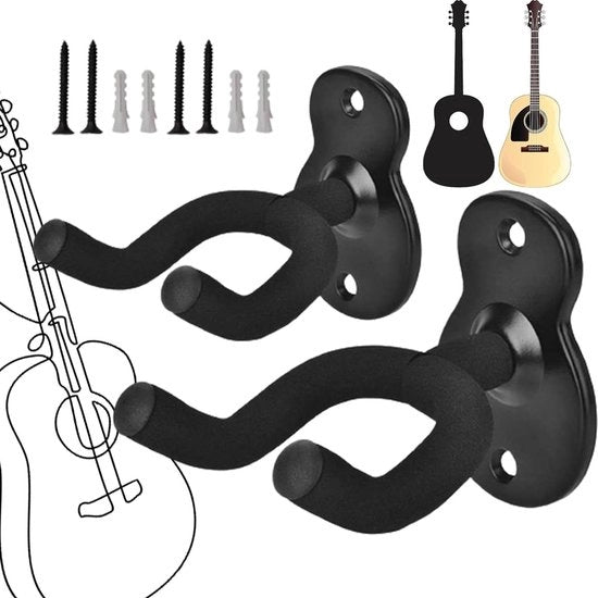 Hanger per Chitarra Metallico - 2 Pezzi Basmuuro - Per Chitarra Acustica Basso Ukulele