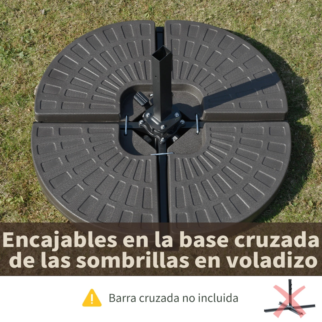 Base per Ombrellone ¨C Minimal ¨C 100x100x10,5 cm Marrone