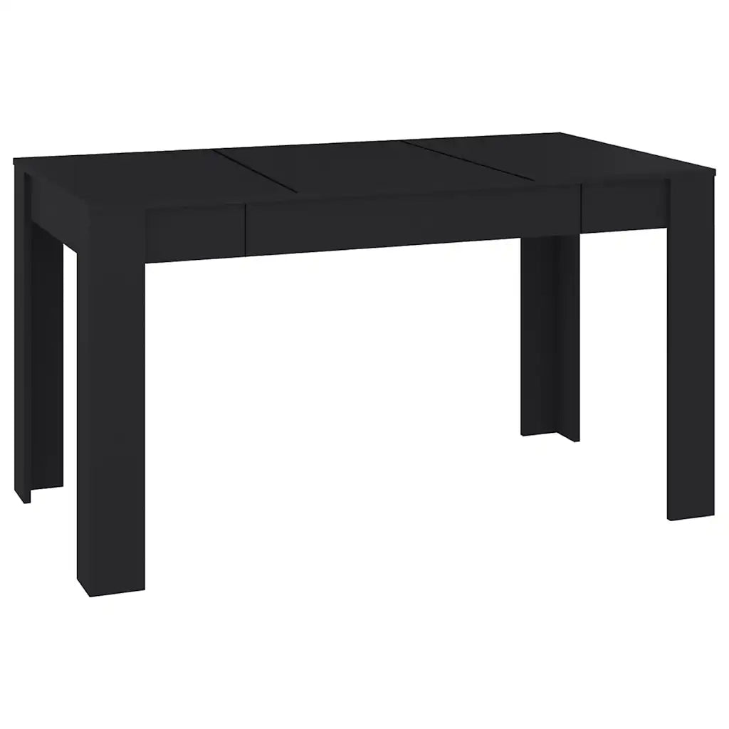 Tavolo da Pranzo Nero 140x74,5x76 cm in Legno Multistrato 804203