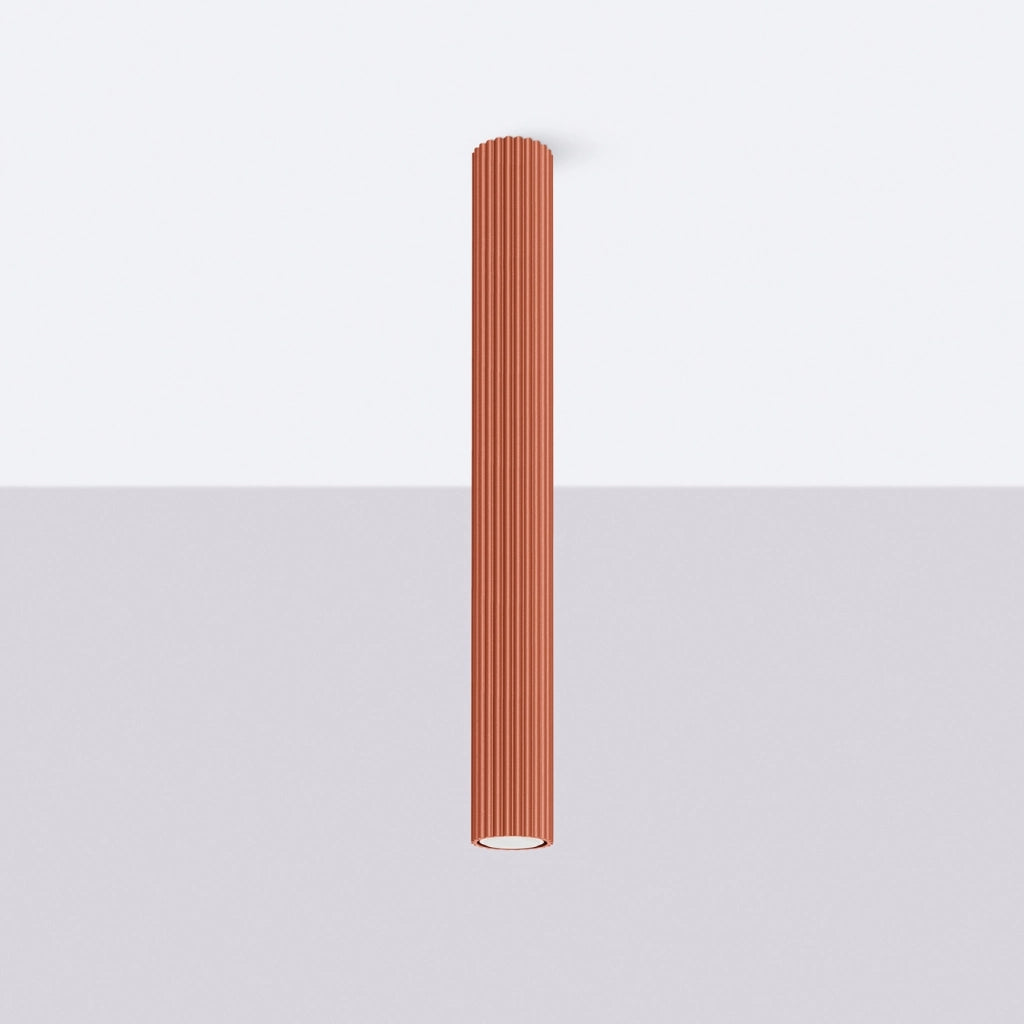 Lampada da soffitto KARBON 60 rosso ocra