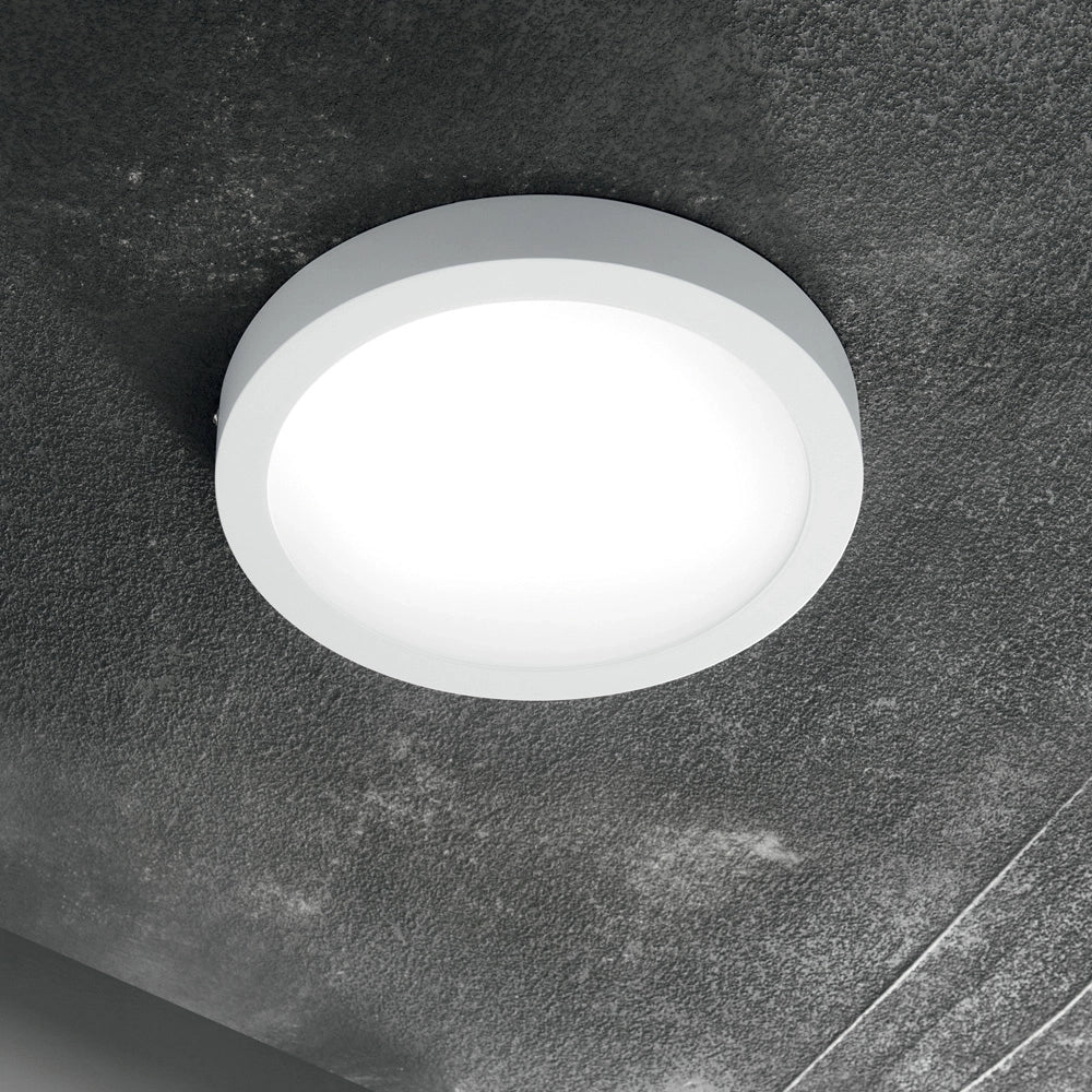 Applique Moderna Round Universal Alluminio-Plastiche Bianco Led 19W 3000K D22