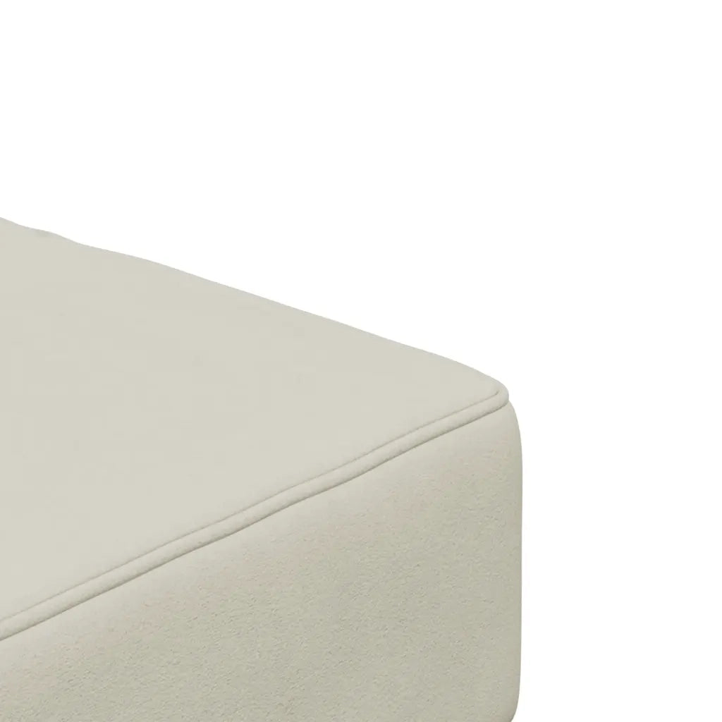 Divano Letto a 2 Posti con 2 Cuscini-Sofa Letto 2 Posti-Daybed Crema in Velluto 915868
