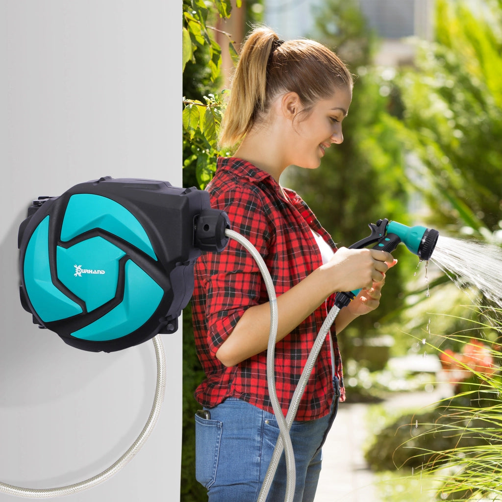 Avvolgitubo da Giardino con Manichetta 10 m ¨C zephmum ¨C Verde e Nero