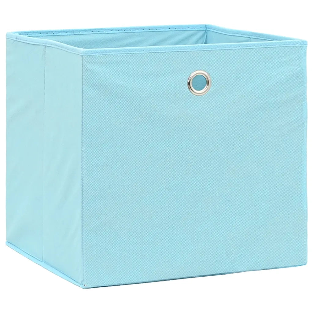 Contenitori 10 pz in Tessuto non Tessuto 28x28x28 cm Azzurro CFW4351414