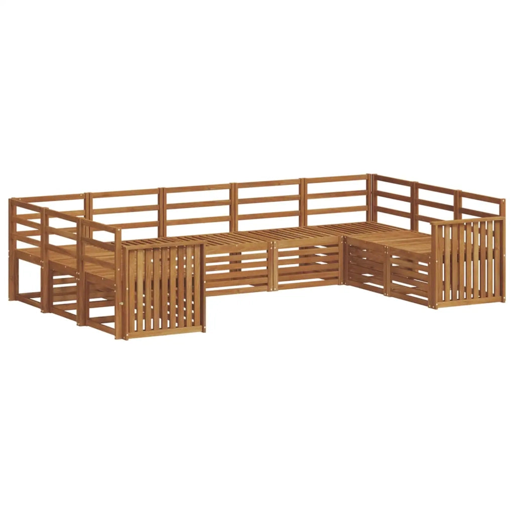 Set divani 9 pcs Naturale Legno di Acacia Massello 3375474