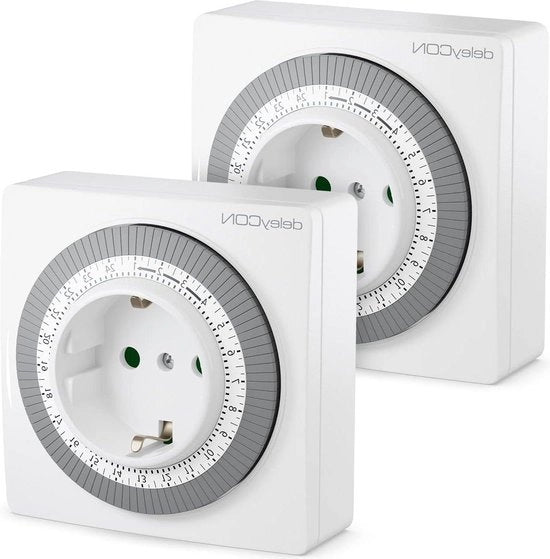Timer meccanico regolabile manualmente tramite manopola - 96 circuiti - 3500W - Bianco - Interruttore di tempo per apparecchi elettrici