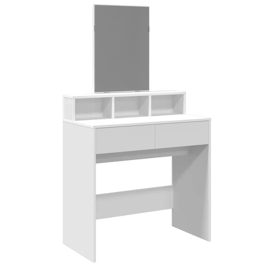 Toeletta con Specchio Bianco 80x41x144,5 cm 848171