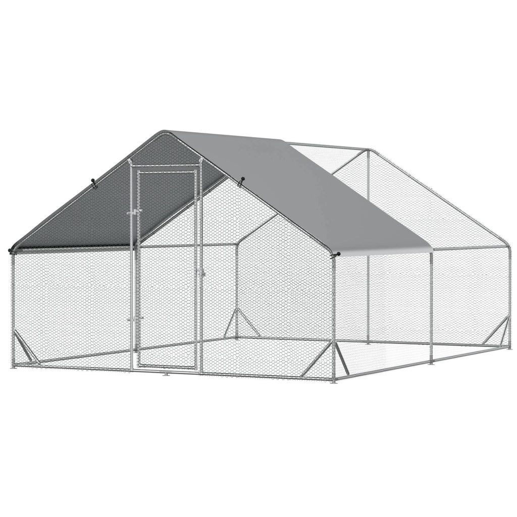 Pollaio con tettoia ¨C Minimal ¨C Grigio 3x2x2 m