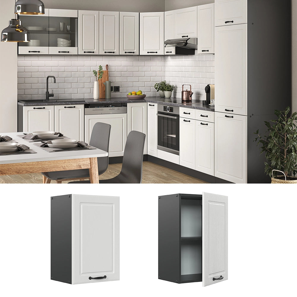 Vicco Pensile da cucina Bianco casa di campagna 40 cm