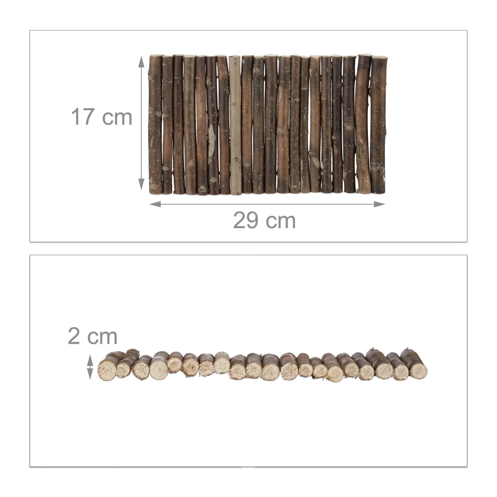 Ponticello per roditori pieghevole tunnel decorativo 2 x 29 x 17 cm in legno naturale 13_0003977